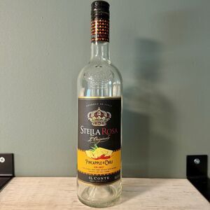 Stella Rosa Wine Pineapple Chili Empty Liquor Alcohol Bottle  Crafts Upcycle Art